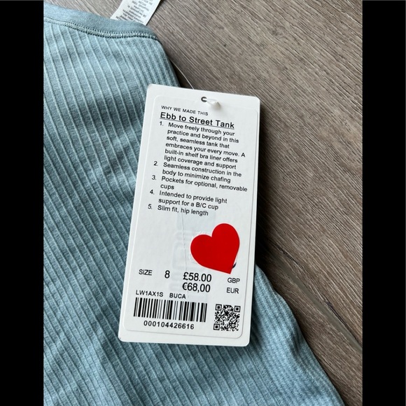 Lululemon Ebb To Street Tank II in Blue Cast Size 8 - Picture 4 of 6